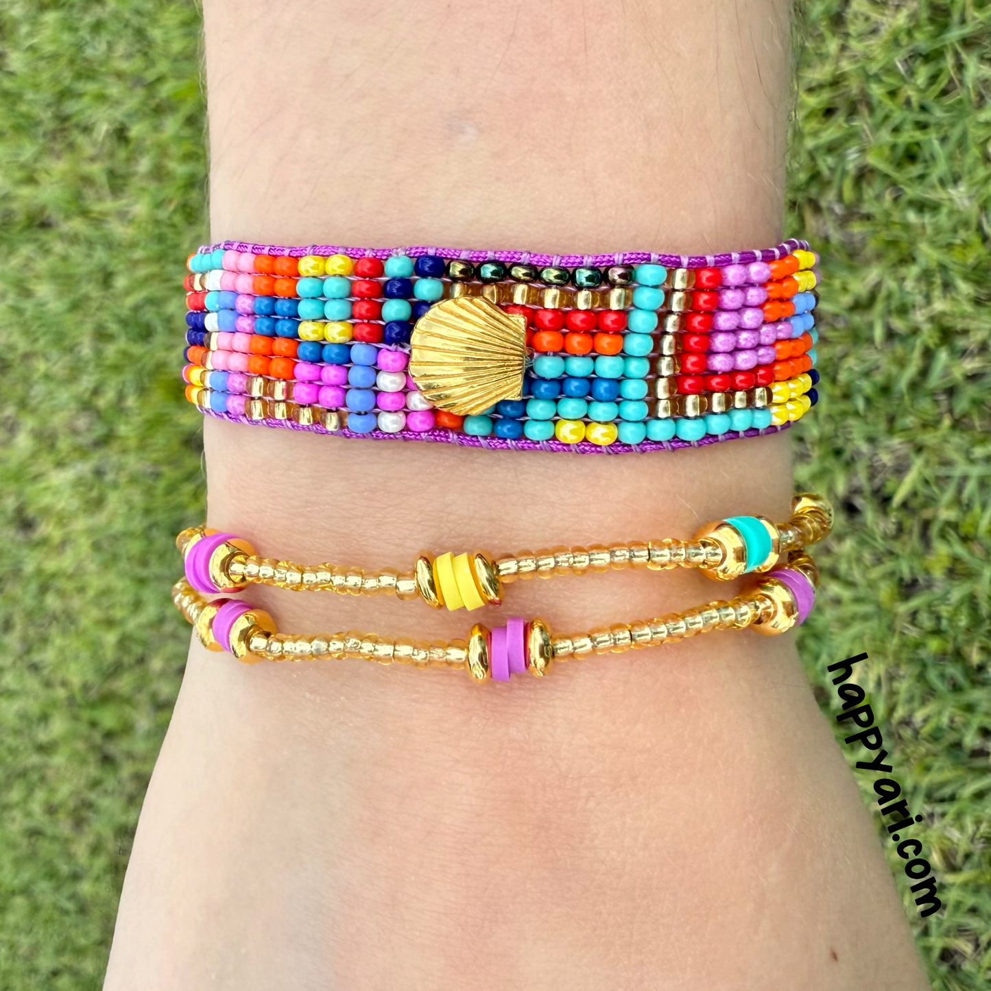 Beach Shell 3-Bracelet Stack