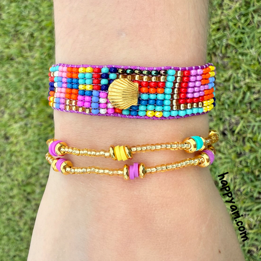 Beach Shell 3-Bracelet Stack