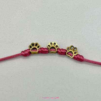 [CUSTOM] Personalized Paw + Boy Charms Bracelet