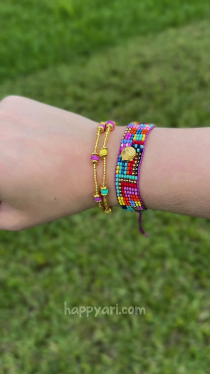 Beach Shell 3-Bracelet Stack