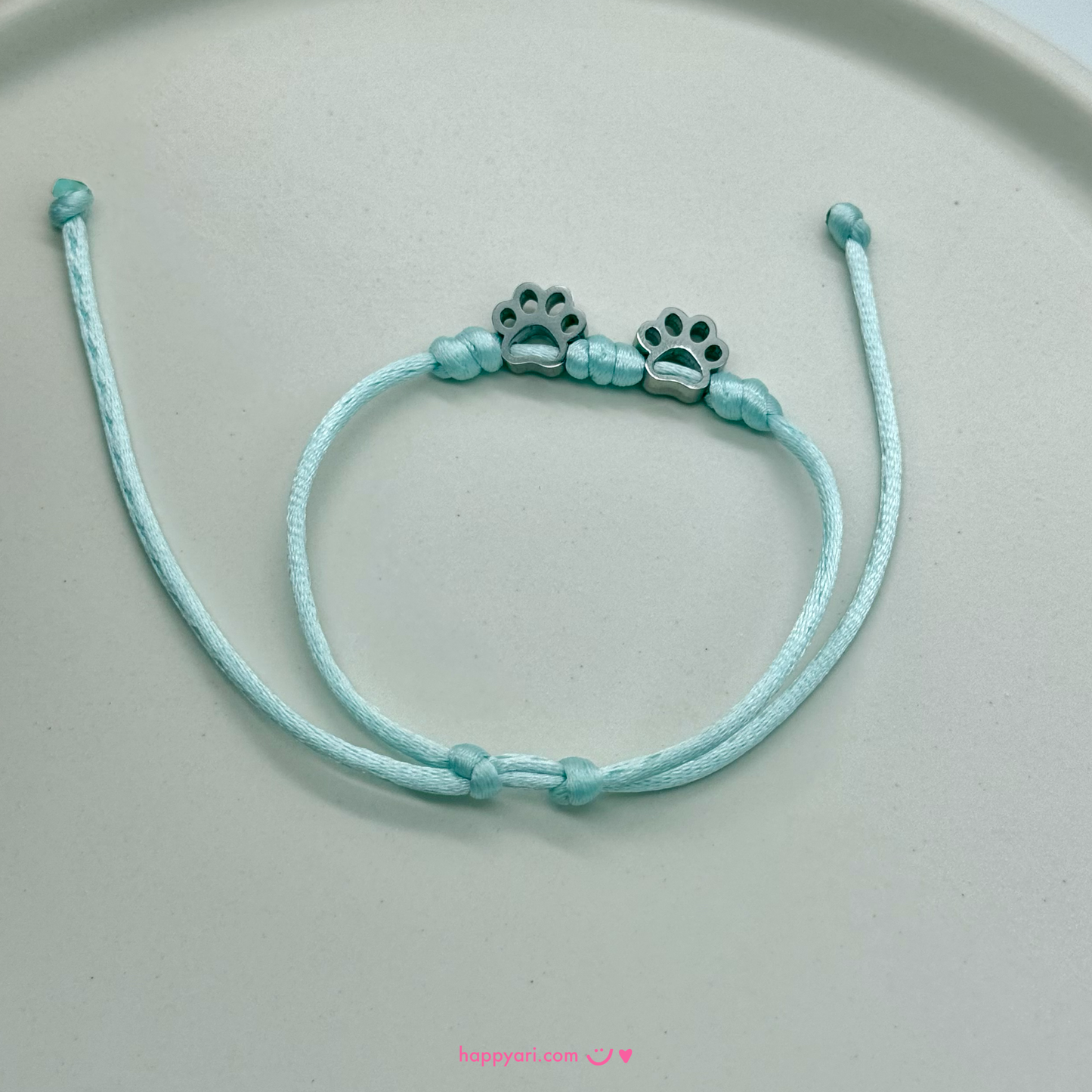 Silver Dog Mom - Personalized Paw Charm Bracelet