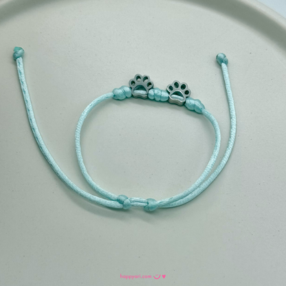 Silver Dog Mom - Personalized Paw Charm Bracelet